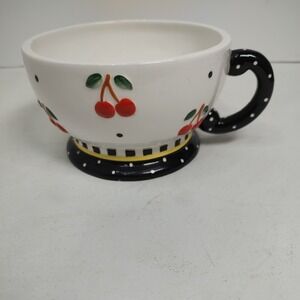 Mug Cup Me Inc. Black & White Cherries.